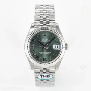 DateJust 31 278274 THBF 904L Steel Green Roman Dial on SS Jubilee Bracelet HZ Cal.2236