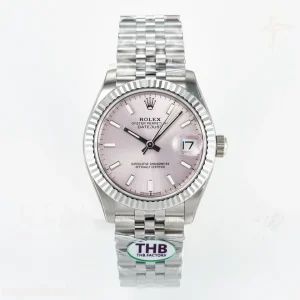 DateJust 31 278274 THBF 904L Steel Pink Dial Stick Marker on SS Jubilee Bracelet HZ Cal.2236