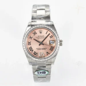 DateJust 31 278274 THBF 904L Steel RG Roman Dial Diamonds Bezel on SS Oyster Bracelet HZ Cal.2236