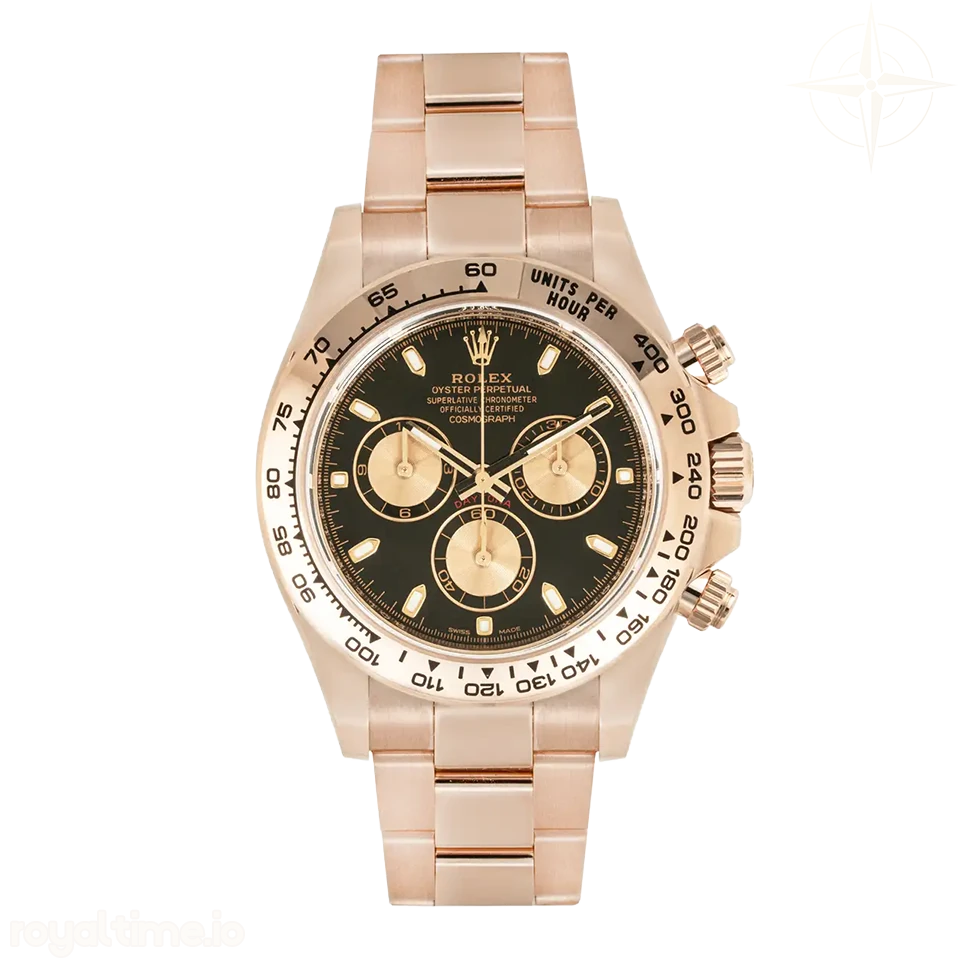 Cosmograph Daytona 116505 VF 904L Stainless Steel Black Dial on Rose Gold Bracelet DD4130