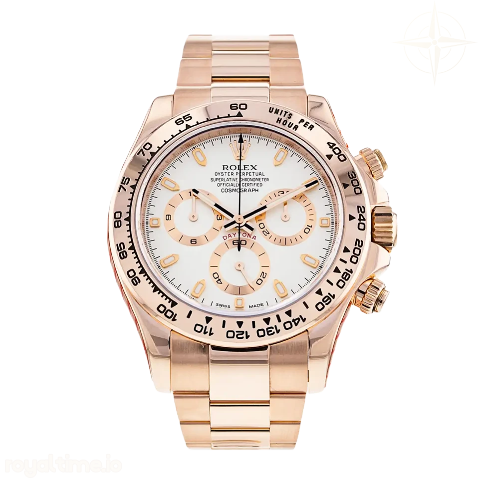 Cosmograph Daytona 116505 VF 904L Stainless Steel White Dial on Rose Gold Bracelet DD4130