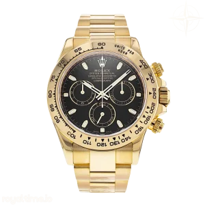 Cosmograph Daytona 116508 VF 904L Stainless Steel Black Dial Stick Markers on Yellow Gold Bracelet DD4130