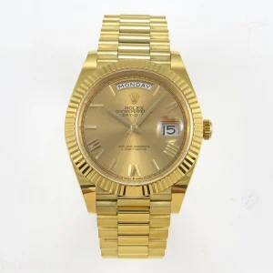 Day Date 40 YG 228238 ARF YG Roman Dial on President Bracelet VR3255 V2 (Gain Weight)