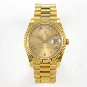 Day Date 40 YG TMF YG Roman Dial on President Bracelet VR3255 (220g)
