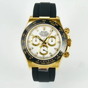 Daytona 116518 QF White/YG Dial on Oysterflex Strap SH4130 V11(Gain Weight)