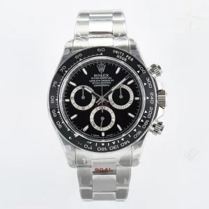 Daytona 126500 QF Black Dial on SS Bracelet Strap SH4131 V5