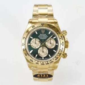Daytona 126508 QF Green Dial Stick Markers On YG Bracelet SH4131 V6(Gain Weight)