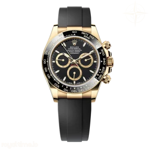 Cosmograph Daytona 126518 VF Yellow Gold Black Dial on Oysterflex Strap DD4131