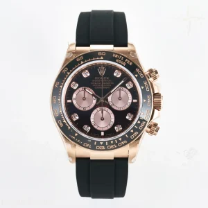 Daytona 126515 QF RG/Black Diamonds Dial on Oysterflex Strap QF4131 V10 (48 Hours Power Reserve)