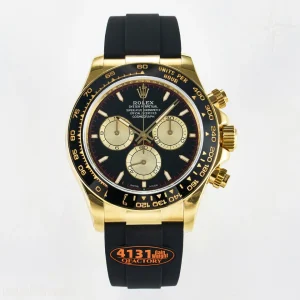 Daytona 126518 QF Black/YG Dial on Oysterflex Strap SH4131 V6(Gain Weight)