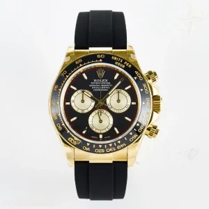 Daytona 126518 QF Black/YG/Red Dial on Oysterflex Strap QF4131 V10 (48 Hours Power Reserve)
