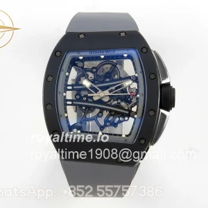 Richard Mille AVF RM061 Black Ceramic Gray Inner Bezel Gray Rubber Strap Vaucher RMUL2 Free Sprung (Mod)