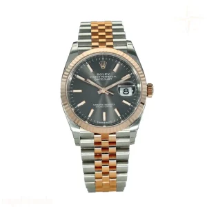 Datejust 126231 VF Rose Gold and Stainless Steel Brown Dial Stick Markers on Jubilee Bracelet DD3235
