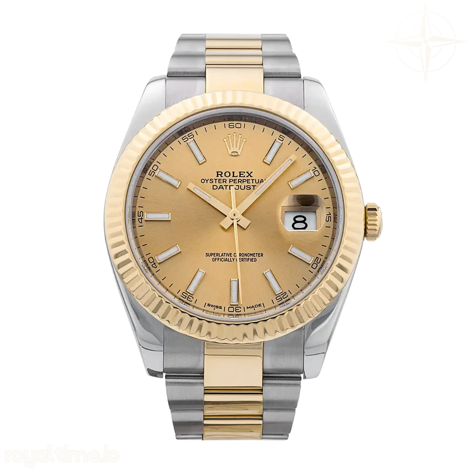 Datejust 126333 VF Yellow Gold and Stainless Steel Stick Markers on Oyster Bracelet DD3235