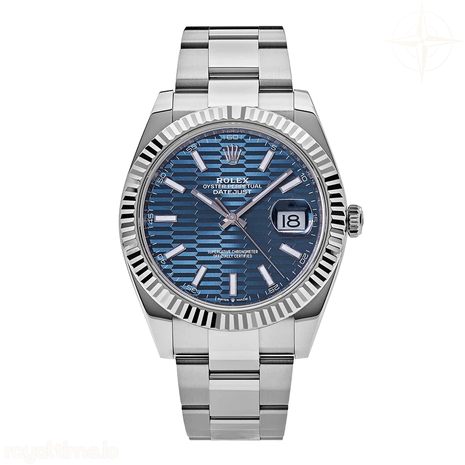 Datejust 126334 VF 904L Stainless Steel Blue Dial Textured Dial Stick Markers on Oyster Bracelet DD3235