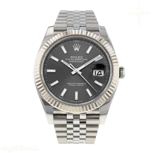 Datejust 126334 VF 904L Stainless Steel Gray Dial Stick Markers on Jubilee Bracelet DD3235