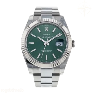 Datejust 126334 VF 904L Stainless Steel Green Dial Stick Markers on Oyster Bracelet DD3235