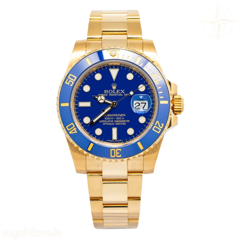 Submariner 116618LB VF 904L Stainless Steel Blue Dial on Yellow Gold Bracelet DD3135