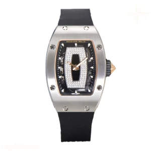 Richard Mille RM 007 Automatic Ladies in Steel on Black Rubber Strap