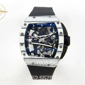 Richard Mille AVF RM061 White NTPT Black Inner Bezel Black Rubber Strap Vaucher RMUL2 Free Sprung (Mod)