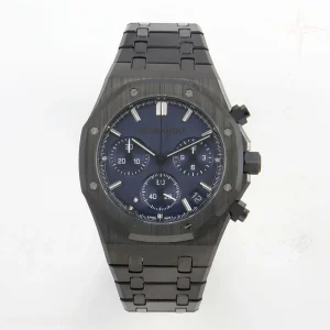 Audemars Piguet Royal Oak Chrono 26240 Black Ceramic Blue Dial APSF on Ceramic Bracelet SA4401
