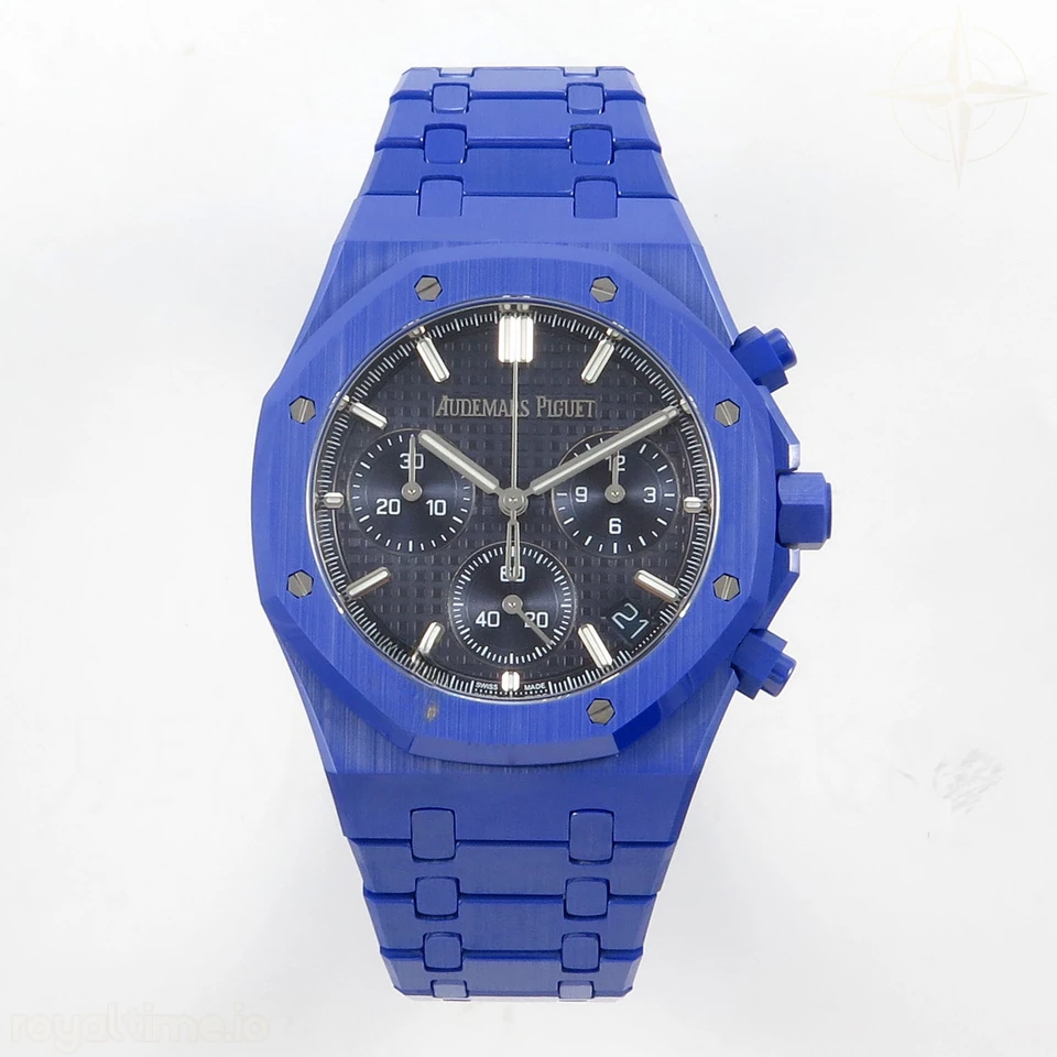 Audemars Piguet Royal Oak Chrono 26240 Blue Ceramic APSF Blue Dial On Blue Ceramic Bracelet SA4401