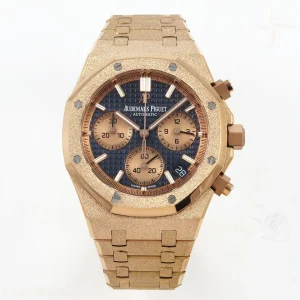 Audemars Piguet Royal Oak Chrono 26240 Frosted RG APSF Blue Dial on RG Bracelet SA4401
