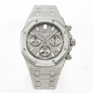 Audemars Piguet Royal Oak Chrono 26240 Frosted SS APSF Gray/Black Dial on Bracelet SA4401 V2 (Free Sprung)