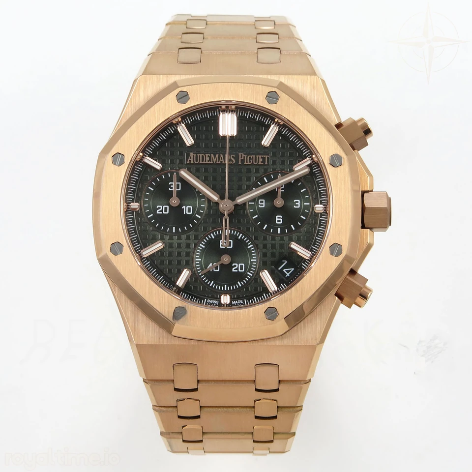 Audemars Piguet Royal Oak Chrono 26240 RG APSF Green Dial on RG Bracelet SA4401