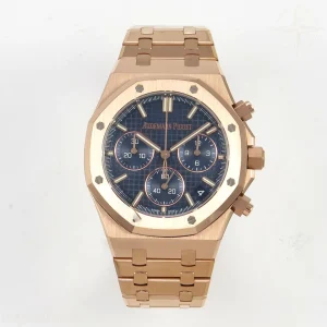 Audemars Piguet Royal Oak Chrono 26240 RG DDF Blue Dial on RG Bracelet DD4401 Gain Weight (SW Dial)