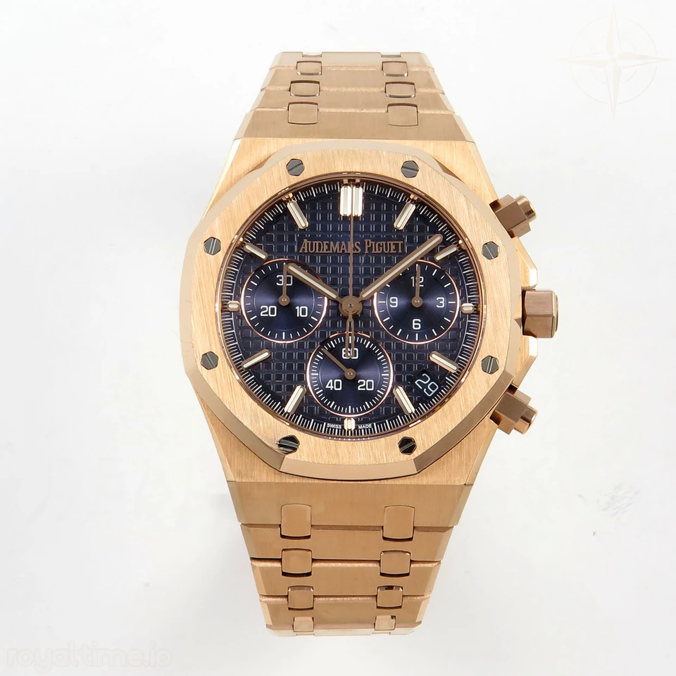 Audemars Piguet Royal Oak Chrono 26240 RG DDSF Blue Dial on RG Bracelet DD4401
