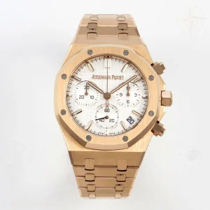 Audemars Piguet Royal Oak Chrono 26240 RG DDSF White Dial on RG Bracelet DD4401