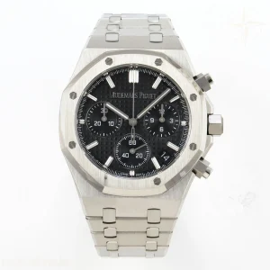 Audemars Piguet Royal Oak Chrono 26240 SS APSF Black Dial on SS Bracelet SA4401 V2 (Free Sprung)