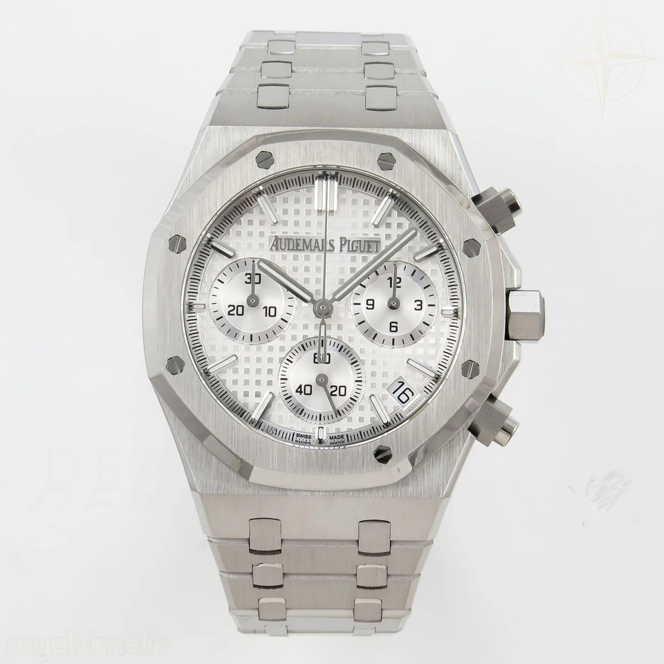 Audemars Piguet Royal Oak Chrono 26240 SS APSF Silver Dial on SS Bracelet SA4401 V2 (Free Sprung)