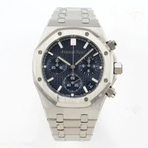 Audemars Piguet Royal Oak Chrono 26240 SS APSF Blue Dial on SS Bracelet SA4401 V2 (Free Sprung)