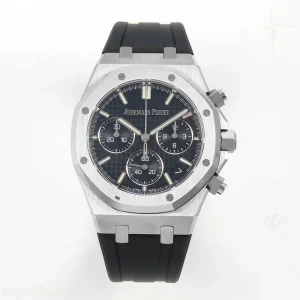 Audemars Piguet Royal Oak Chrono 26240 SS DDF Blue Dial on Black Rubber Strap DD4401 (SW Dial)