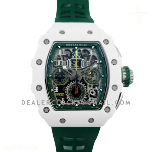 Richard Mille RM 011-02 Le Mans Classic Chronograph in Green on Green Rubber Strap