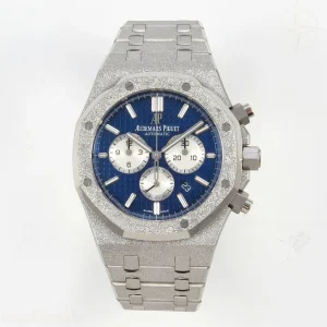 Audemars Piguet Royal Oak Chrono 26331 Frosted SS APSF Blue/White Dial on Bracelet A2385