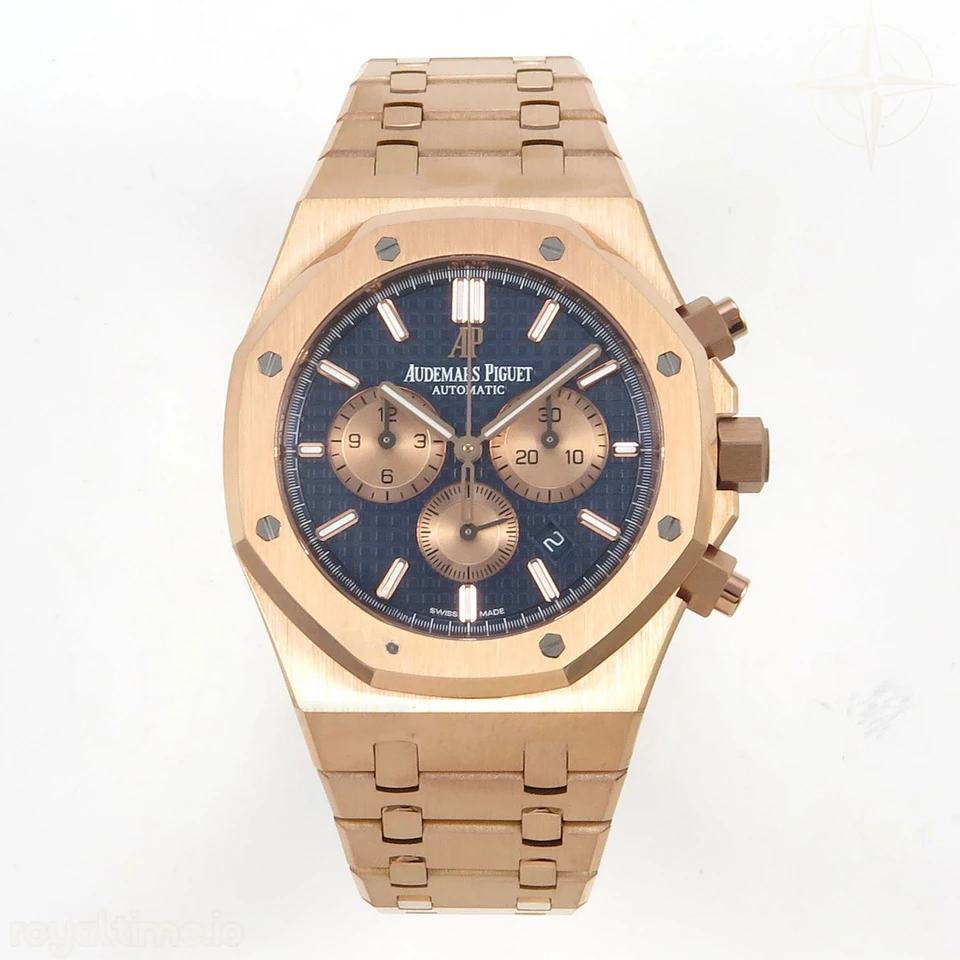 Audemars Piguet Royal Oak Chrono 26331 RG APSF Blue/RG Dial on RG Bracelet A2385