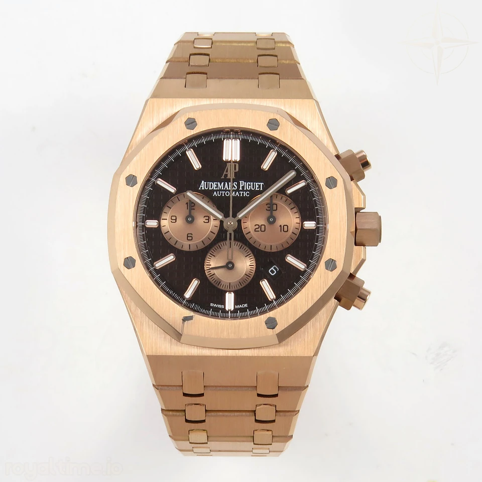 Audemars Piguet Royal Oak Chrono 26331 RG APSF Brown/RG Dial on RG Bracelet A2385