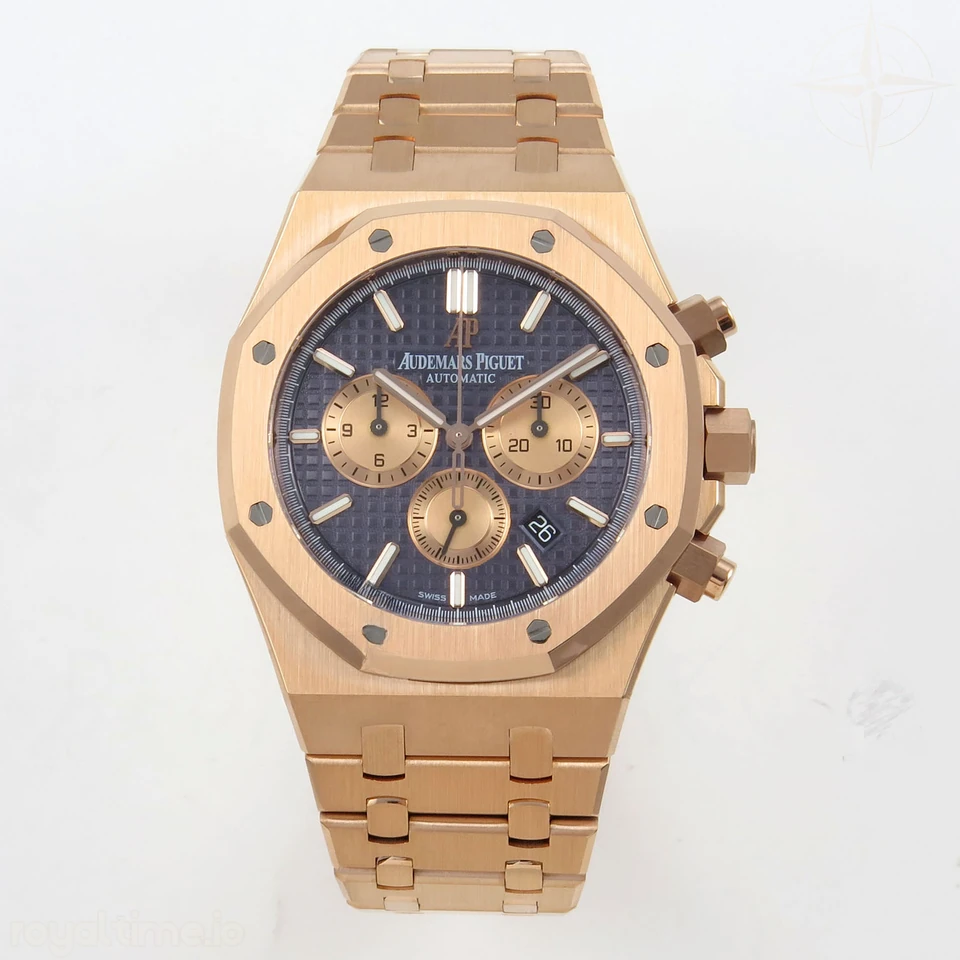 Audemars Piguet Royal Oak Chrono 26331 RG APWF Blue/RG Dial on RG Bracelet A2385