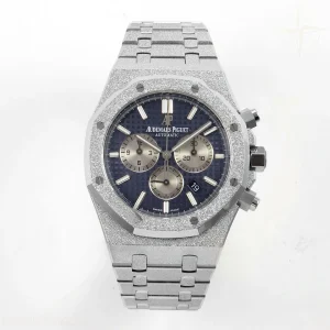 Audemars Piguet Royal Oak Chrono 26331 SS Frosted APWF Blue/White Dial on Bracelet A2385