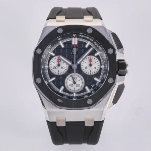 Audemars Piguet Royal Oak Offshore 43mm 26420so SS DDF Black/White Dial on Black Rubber Strap DD4401