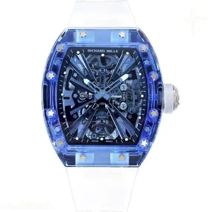 Richard Mille RM 012-01 Tourbillon Blue Sapphire on Transparent Rubber Strap