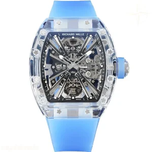 Richard Mille RM 012-01 Tourbillon Sapphire on Blue Rubber Strap