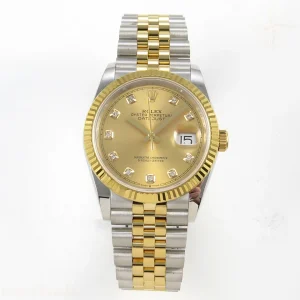 Rolex DateJust 36 126233 QF YG DIamonds Dial on Jubilee Bracelet QF3235