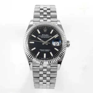 Rolex DateJust 36 126234 Clean Plus 904L Steel Black Stick Dial on Jubilee Bracelet DD3235
