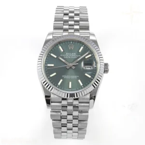 Rolex DateJust 36 126234 QF Green Stick Dial on Jubilee Bracelet QF3235