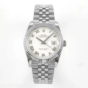 Rolex DateJust 36 126234 QF White Roman Dial on Jubilee Bracelet QF3235