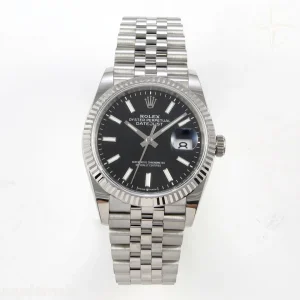 Rolex DateJust 36 SS 126234 ARF Black Stick Dial on Jubilee Bracelet DD3235